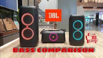 JBL Partybox 310, 100, on the Go Sound comparison