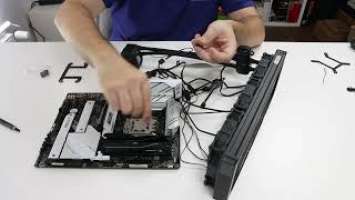 ASUS TUF Gaming LC II 360 ARGB unboxing, installing & lighting