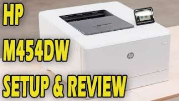 HP LaserJet Pro M454dw Setup and Review