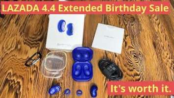 Unboxing of Samsung Galaxy Buds Live (Mystic Blue) from LAZADA 4.4 Sale #LAZADA4.4 #Galaxybudslive