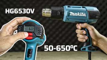 Máy Thổi Nóng Cao Cấp Makita HG6530V | Hiển Thị Nhiệt Độ Chính Xác, Nút chỉnh nhiệt độ từ 50-605 độ