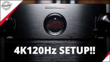 Marantz SR7015 Unboxing & 4K120 (8K) Setup | Pre Amp Mode, eARC, & Dolby Atmos Setup & How to!