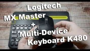 Logitech MX Master + Logitech Keyboard K480. Впечатление от использования и обзор.