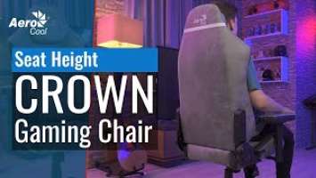 CROWN AeroSuede Gaming Chair - Adjust Seat Height