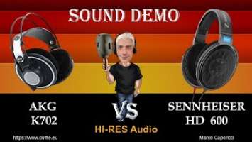 Akg K702 VS Sennheiser HD600 - SOUND DEMO