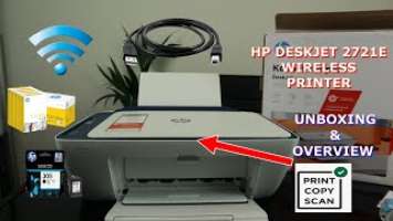 HP DESKJET 2721E WIRELESS PRINTER WITH HP + UNBOXING & OVERVIEW (FULL SPECIFICATION & REVIEW)