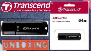 UNBOXING : Transcend JetFlash 700 64GB USB 3.0 ( With Cap ) TS64GJF700 / FLASH DRIVE / MEMORY STICK