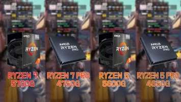 RYZEN 7 5700G vs 4750G vs RYZEN 5 5600G vs 4650G (7Games / FHD / 1080p)