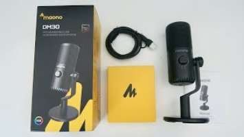 Maono DM30 USB Condenser Cardioid Microphone Unboxing, Sound Test & Review! *RGB*
