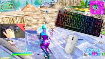 Razer Huntsman V2 TKL ASMR  Red Optical Switches Chill Keyboard Fortnite Late Game Arena Gameplay!