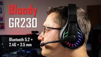 Bloody GR230 - огляд бездротових навушників! 3 варіанти підключення, неонова підсвітка, хороший звук