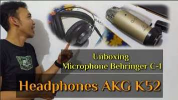 Unboxing microphone C-1 & Headphones AKG K52
