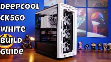 DeepCool CK560 WH (white) mid tower case review and build guide