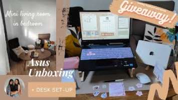 Asus TUF Gaming F15 Unboxing + Desk Set-Up 2021 (FIRST GIVEAWAY) | Nikka and Kat