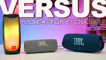JBL Charge 5 Vs JBL Pulse 4 Vs JBL Flip 6