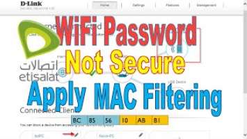 Etisalat Dlink DIR-853/ET router mac filtering secure you wifi