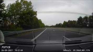 пример видео с видеорегистратора 70mai Dash Cam 4K A800S. задняя камера.