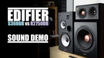 Edifier S360DB  vs  Edifier R2750DB  ||  Sound Comparison