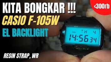 Review Lengkap Casio F105W EL Backlight , F-105W vs F91W( B. Indonesia )