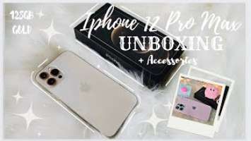 iPhone 12 Pro Max Gold Unboxing + accessories ✨| Nerniel