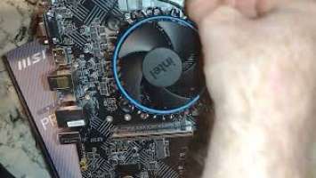 Installing Pentium G7400 CPU into MSI Pro H610m LGA 1700 motherboard, RAM, M.2 SSD (Partial Install)