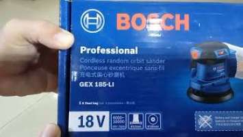 Bosch GEX 185 Li | 18V Cordless Brushless | Random Orbit Sander | Unboxing
