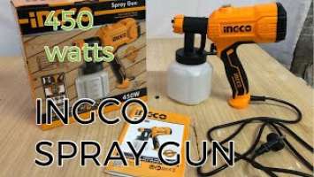 Ingco spray gun / Quick unboxing of ingco spray gun / trial testing of ingco spray gun.