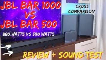 Compare JBL BAR 1000 11.1 with JBL BAR 500 5.1 Soundbar - Review + Sound Test