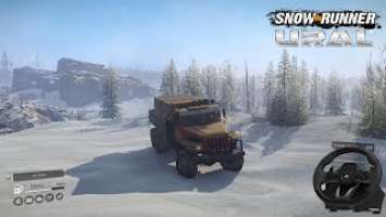 SnowRunner / Непроходимый Кольский полуостров / Вездеход Урал 4320 / Hori racing wheel apex