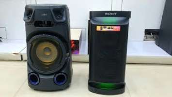 Sony MHC-V13 VS Sony SRS-XP500⚡POWER VS BATTERY SPEAKER⚡BATTLEGROUND (SOUND COMPARISON) IN HINDI