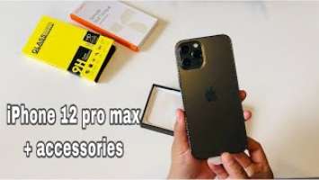 iPhone 12 pro max in Graphite unboxing + accessories | A gift from my blessing