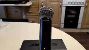 Регулировка чувствительности на радио микрофоне shure blx4 s8 /sm 58