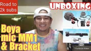 Unboxing BOYA MICROPHONE BY-MM1 and BOYA BRACKET with COLDSHOE BY-C01 #seamanAThome no.85