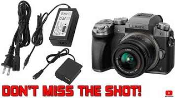 Power Adapter for Panasonic Lumix G7 - Use Camera Without Batteries