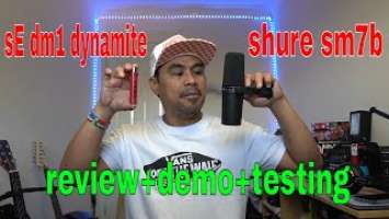 SHURE SM7B + sE DM1 DYNAMITE FULL REVIEW+DEMO+TESTING