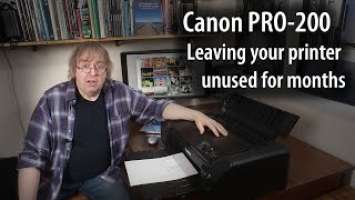 Leaving a printer unused: Canon PRO-200 after 3 months