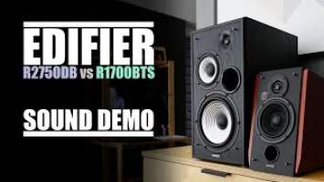 Edifier R2750DB  vs  Edifier R1700BTs  ||  Sound Demo