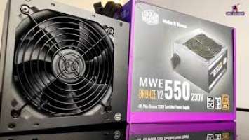 Cooler Master MWE 550 Bronze V2 230v, 80 Plus Bronze Certified Power Supply Unboxing, Review & Price