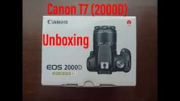 Canon T7 (2000D) Unboxing