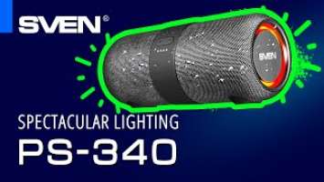 SVEN PS-340 is a portable acoustics with water resistance (IPx6)