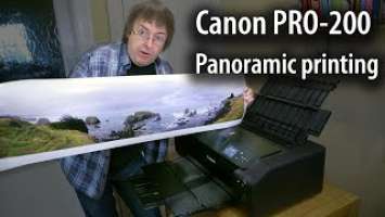 Canon Pixma PRO-200 printing panoramic images up to 1 metre long