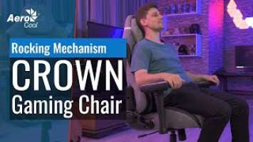 CROWN AeroSuede Gaming Chair - Adjustable Backrest
