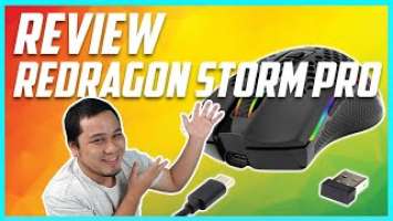 Bajet Wireless Gaming Mouse Terbaik 2022 - Review Redragon Storm Pro M808 RGB Wireless Gaming Mouse