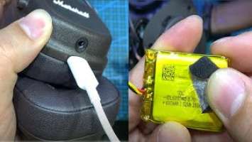 Repair Marshall MAJOR IV  - It won't charge,red light&bluelight doesn't come on use it when going