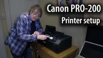Canon Pixma PRO-200 A3+ printer setup and initialisation