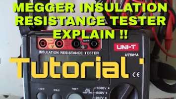HOW TO USE MEGGER INSULATION TESTER or insulation resistance tester. /UNI T / ELECTROMECHANICAL