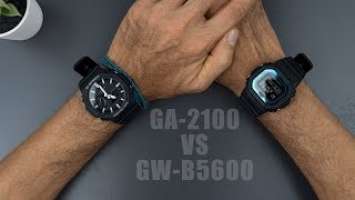 CASIO G-SHOCK GA-2100-1A VS GW-B5600-2