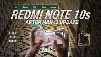 Redmi note 10s After miui version 13 Pubg test in 2022 handcam Redmi note 10s buy or not