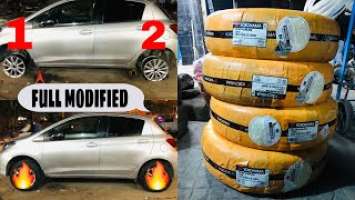 Best ALLOY WHEELS & YOKOHAMA ADVAN DB V552 185/65R15 FULL MODIFIED #VITZ #CAR Price in karachi