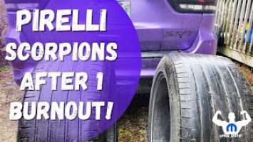 Only 1 Burnout with Pirelli Scorpion Verde tires with a Jeep Grand Cherokee SRT !